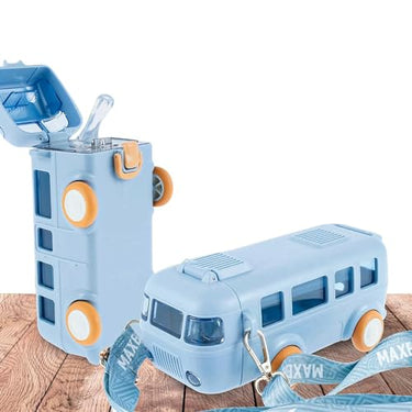 500ml Premium Cute Bus Design Kids Water Bottle - Blue